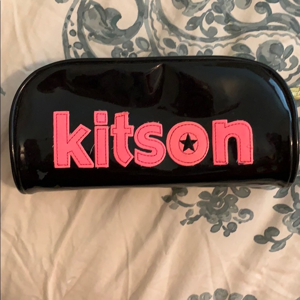 Kitson black zip pouch